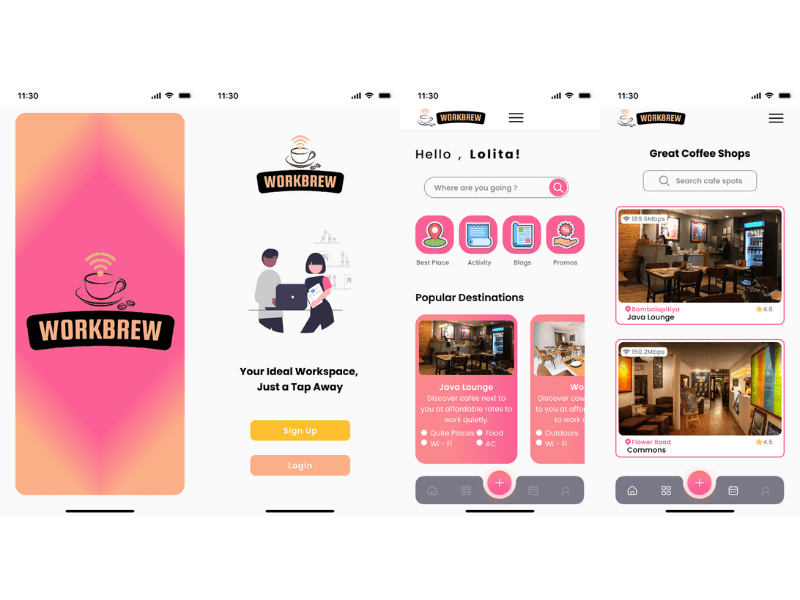 Workbrew – Coworking & Café Finder App